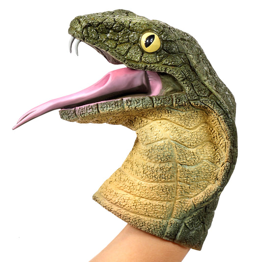 Cobra Hand Puppet on hand left