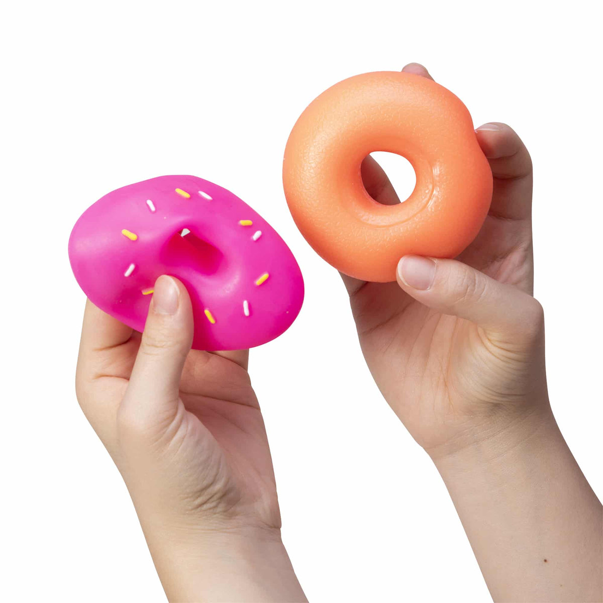 NeeDoh Dohnuts Orange with Prink removable frosting from Dohnut