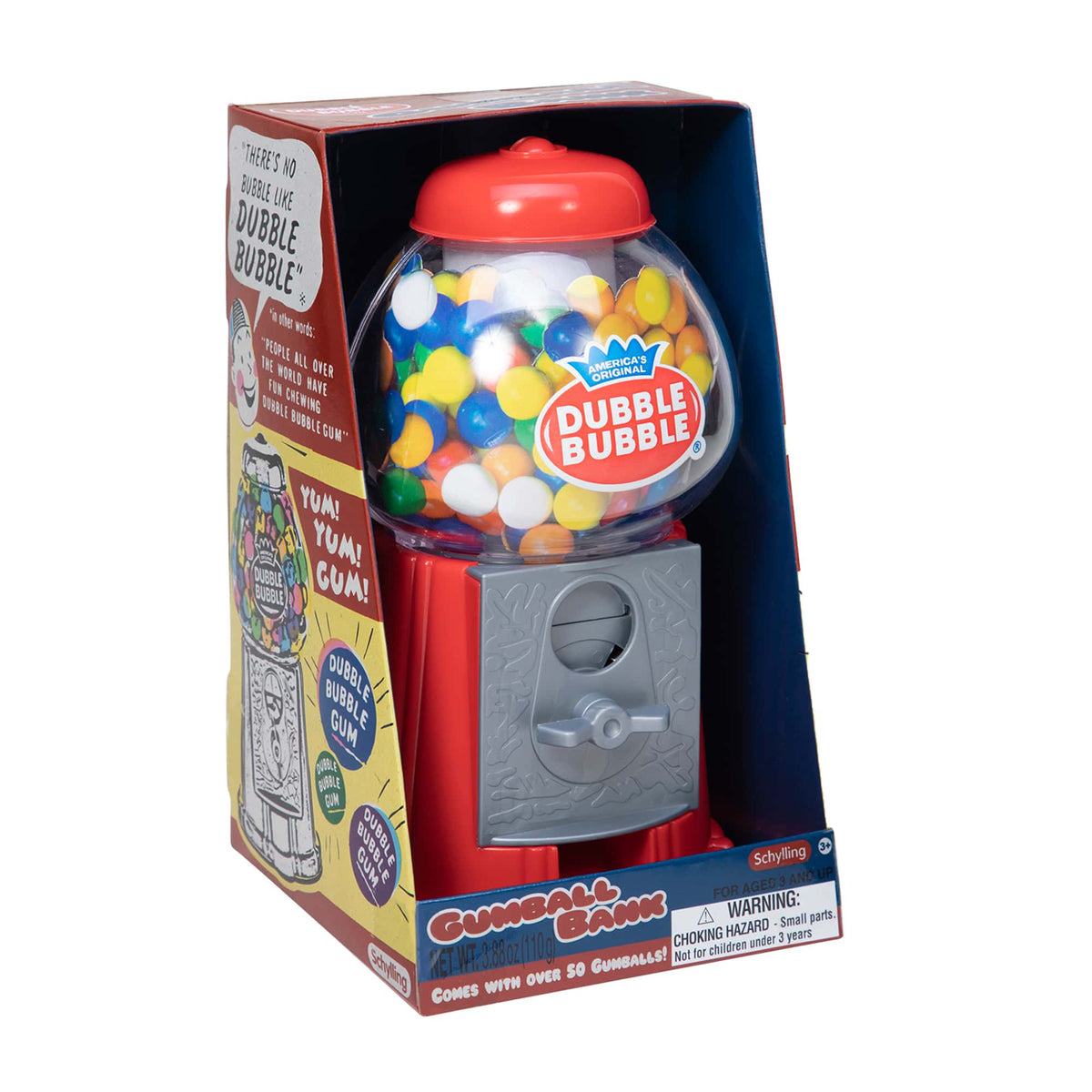 Dubble Bubble Gumball Bank in Package - Front Angle