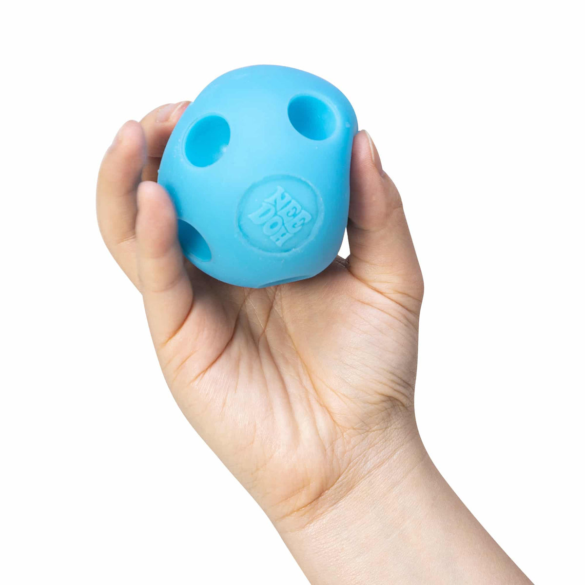 NeeDoh Happy Snappy - Blue in Hand
